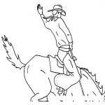Dibujo para colorear Dibujo De Jaripeo Para Pintar Y Colorear