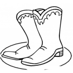 Dibujo para colorear Botas Vaqueras Para Pintar Y Colorear Botas Rango