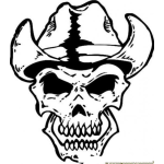 Dibujo para colorear El Vaquero De La Muerte Para Pintar Y Colorear Dibujo De Craneo Con Sombrero Vaquero