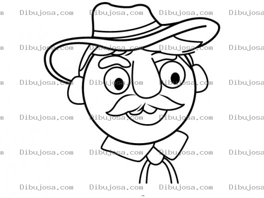 Dibujo para colorear Dibujo De Cara De Campesino Con Sombrero Para Pintar Y Colorear