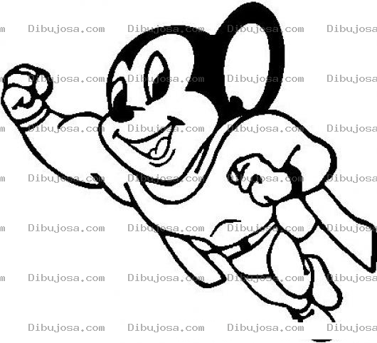 Dibujo para colorear Super Raton Para Pintar Y Colorear A Supermouse Superraton