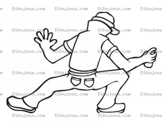 Dibujo para colorear Dibujo De Cholo Con Bote De Spy Para Pintar Y Colorear Grafiti En La Pared