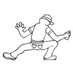 Dibujo para colorear Dibujo De Cholo Con Bote De Spy Para Pintar Y Colorear Grafiti En La Pared