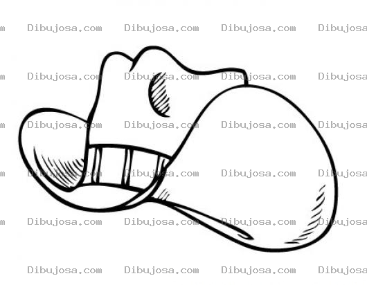Dibujo para colorear Sombrero Vaquero Para Pintar Y Colorear