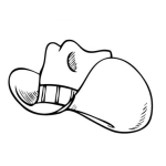 Dibujo para colorear Sombrero Vaquero Para Pintar Y Colorear