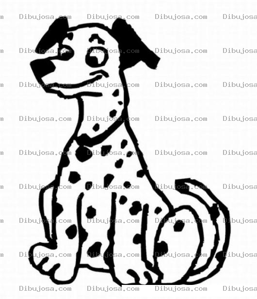 Dibujo para colorear Colorear perro dalmata
