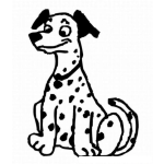 Dibujo para colorear Colorear perro dalmata