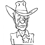 Dibujo para colorear Sherif Viejito Para Pintar Y Colorear