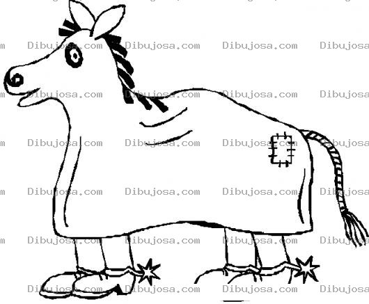Dibujo para colorear Disfraz De Caballo Para Dos Presonas Para Pintar Y Colorear