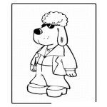 Dibujo para colorear Colorear Perro encubierto