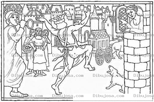 Dibujo para colorear Rey David Bailando Para Pintar Y Colorear David Danzando DAvid Dancing