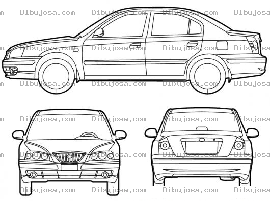 Dibujo para colorear Hiumday Elantra Para Pintar Y Colorear Dibujos De Autos