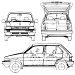 Dibujo para colorear Subaru Justy Para Pintar Y Colorear Dibujos De Autos