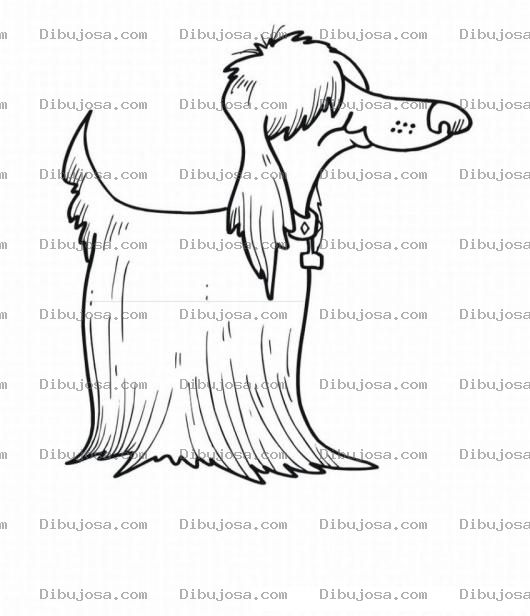Dibujo para colorear Pintar Perro Lanudo
