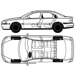 Dibujo para colorear Dibujo De Volvo S80 2000 Para Pintar Y Colorear Dibujos De Autos