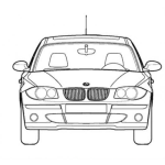 Dibujo para colorear Dibujo De Bmw 120i 2004 Para Pintar Y Colorear Dibujos De Autos