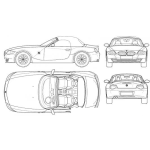 Dibujo para colorear Dibujo De Bmw Z4 2005 Para Pintar Y Colorear Dibujos De Autos