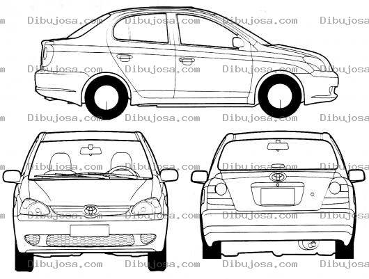 Dibujo para colorear Dibujo De Toyota Yaris 2006 Para Colorear Dibujos De Autos