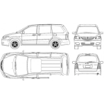 Dibujo para colorear Dibujo De Mazda Mpv 2005 Para Pintar Y Colorear Dibujos De Autos