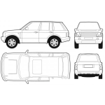 Dibujo para colorear Dibujo De Range Rover 2005 Para Pintar Y Colorear Dibujos De Autos