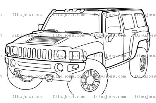 Dibujo para colorear Dibujo De Hummer Para Colorear Dibujos De Autos