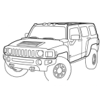 Dibujo para colorear Dibujo De Hummer Para Colorear Dibujos De Autos