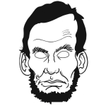 Dibujo para colorear Mascara De Abraham Lincoln Para Imprimir Recortar Y Colorear
