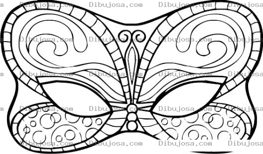 Dibujo para colorear Antifaz Para Imprimir Recortar Y Colorear
