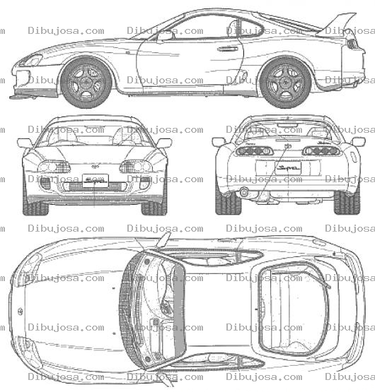Dibujo para colorear Dibujo De Toyota Supra Para Pintar Y Colorear Dibujos De Autos