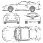 Dibujo para colorear Dibujo De Toyota Supra Para Pintar Y Colorear Dibujos De Autos