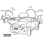 Dibujo para colorear Dibujo De Pickup Toyota Hilux Para Pintar Y Colorear No Lo Maneje Maltratelo