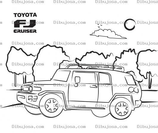 Dibujo para colorear Dibujo De Toyota Fj Cruiser Para Pintar Y Colorear Fjcruiser