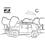Dibujo para colorear Dibujo De Toyota Fj Cruiser Para Pintar Y Colorear Fjcruiser