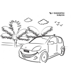 Dibujo para colorear Dibujo De Daihatsu Sirion Para Pintar Y Colorear