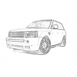 Dibujo para colorear Dibujo De Range Rover Sport Para Imprimir Pintar Y Colorear