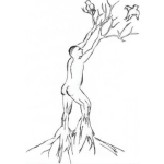 Dibujo para colorear Dibujo De Hombre Arbol Para Pintar Y Colorear