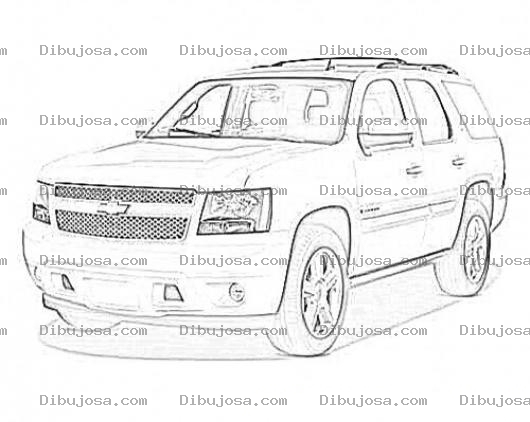 Dibujo para colorear Dibujo De Chevrolet Tahoe 2012 Para Pintar Y Colorear