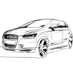 Dibujo para colorear Dibujo De Audi Q5 Para Pintar Y Colorear Suv AudiQ5