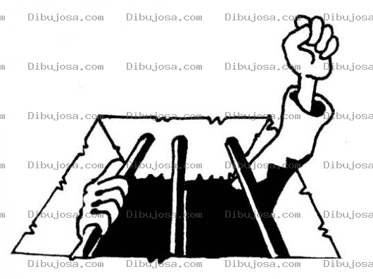 Dibujo para colorear Colorear Ventana De Prision Con Barrotes Dibujos De Prisiones