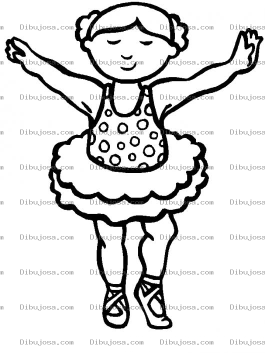 Dibujo para colorear Nina Baletista Para Pintar Y Colorear