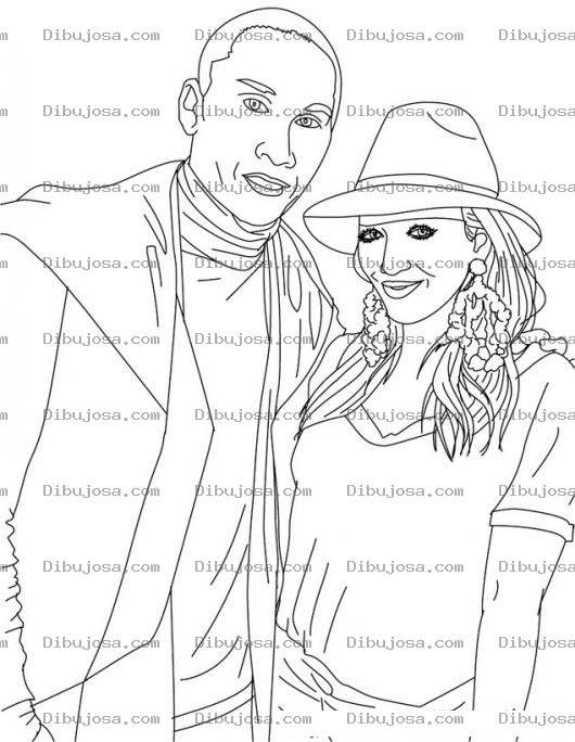 Dibujo para colorear Black Eyed Peas Dibujo De Fergie Con Taboo Para Pintar Y Colorear