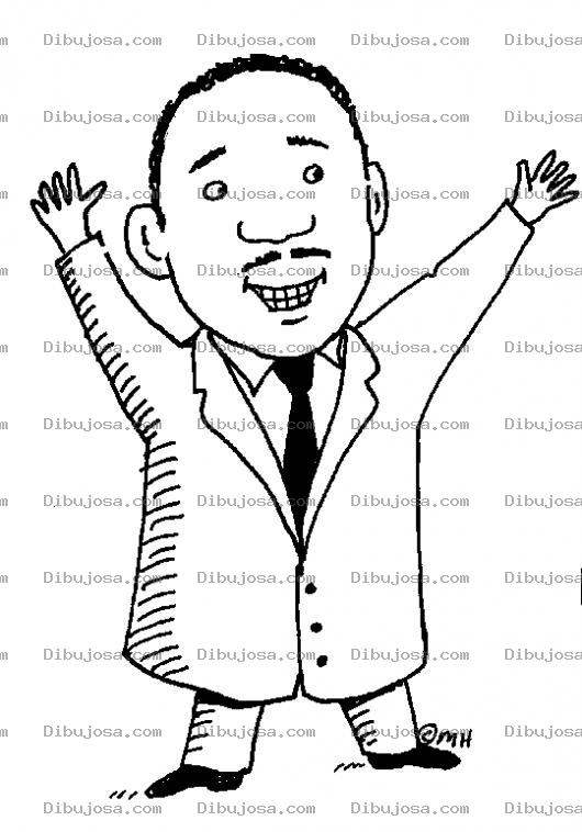 Dibujo para colorear Yo Tengo Un Sueno Dibujo De Martin Lutero Para Pintar Y Colorear A Martinlutherking