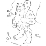Dibujo para colorear Dibujo De Ogro Con Mazo Para Pintar Y Colorear