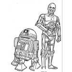 Dibujo para colorear Robots De Starwars Para Pintar Y Colorear A Los Robots De La Guerra De Las Estrellas
