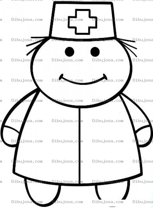 Dibujo para colorear Dibujo De Muneco Enfermero Para Pintar Y Colorear