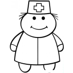 Dibujo para colorear Dibujo De Muneco Enfermero Para Pintar Y Colorear