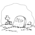 Dibujo para colorear Dibujo De Cementerio Para Pintar Y Colorear