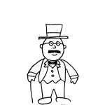 Dibujo para colorear Dibujo De Senor Bien Vestido Para Pintar Y Colorear