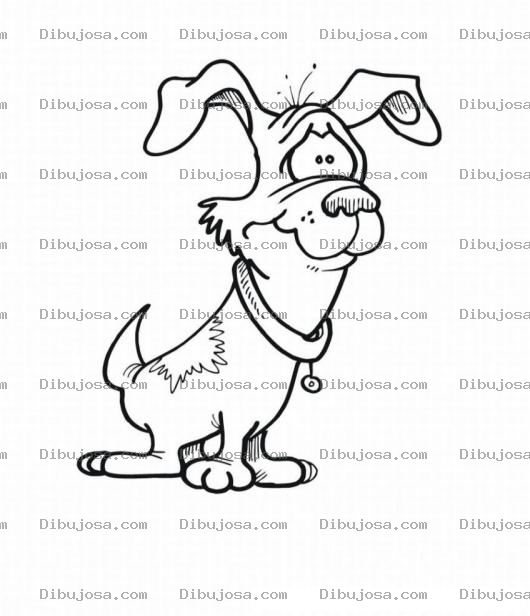 Dibujo para colorear Pintar perrito con collar