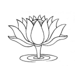 Dibujo para colorear Flor De Agua Para Pintar Y Colorear